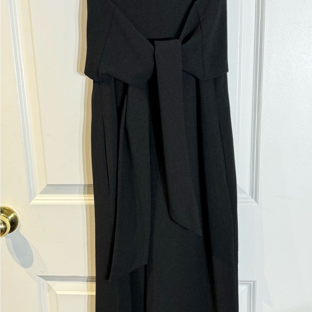 Club Monaco 6 black crepe tie front jumpsuit in beautiful condition - Picture 4 of 7